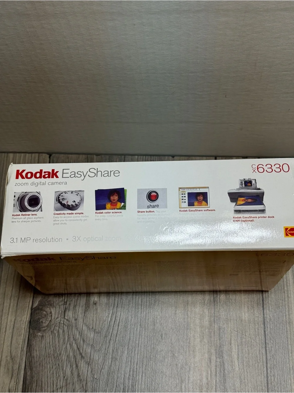 Kodak Digital Camera EasyShare CX6330 3.1MP Silver Tested with Box Works